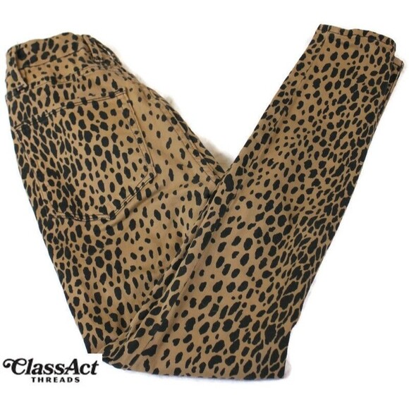 Good American Denim - Good American Good Waist Leopard Print Stretch High Waist Jeans 00/24